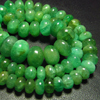 12 Inches Really Gorgeous - Quality 100 Percent Natural Green Emerald Smooth Polished Rondell Beads Huge Size 3.5 - 9 mm approx